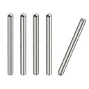 ダウエルピン ラウンドヘッドダボピン 5 x 60 mm シルバートーン 304ステンレススチール フラット面取りエンド ウッドベッドシェルフペグサポートシェルフ 固定エレメント 5個入り(4)