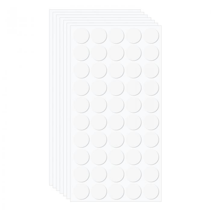 PATIKIL 0.8"両面粘着ドッ ト 350個入りの透明な粘着パティ丸型マウンティングパティ 壁掛け用の取り外..