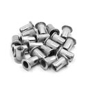 リベットナット 304 ステンレス鋼 1/4-20 UNC フラットヘッド リベットナット インサートナッツサット 20個入り(2)