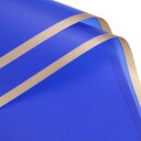 金エッジのフラワーラッピングペーパー ネイビーブルー 22.8x22.8