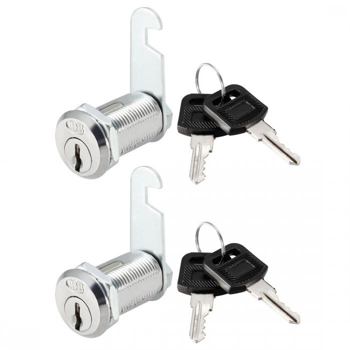 カムロック 30mmシリンダー長 48mmロングカムナットオンタイプ 別のキー付き 2個