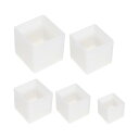 PATIKIL 正方形シリコンモールドセット、5パックキューブシリコンモールドラージ&ミニディープスクエアモールドDIYクラフト作成用家の装飾花の保存用(5サイ...
