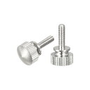 ローレットつまみねじ 真鍮ショルダーボルト グリップノブの留め具 ニッケルメッキ M3x10mm 2個