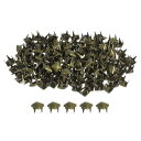 150個 衣類用四角錐リベット 4mm 4爪スタッドス パイ ク バッグ 靴 レザークラフト用の銅パンク ロックネイルヘッドスポット(ブロンズトーン)