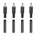PATIKIL 3.5x1.35mm DC オスプラグ電源端 4 個 DIY DC バケットコネクタ交換用熱収縮チューブ付き