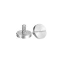 M2.5x5mm スロット付き丸頭大フラットヘッドねじ 10個入り 304ステンレススチールスロット付き装飾ねじ