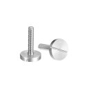 M2.5x12mm スロット付き丸頭大フラットヘッドねじ 5個入り 304ステンレススチールスロット付き装飾ねじ