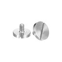 M3x4mm スロット付き丸頭大フラットヘッドねじ 10個入り 304ステンレススチールスロット付き装飾ねじ(4)