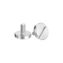 M4x8mm スロット付き丸頭大フラットヘッドねじ 5個入り 304ステンレススチールスロット付き装飾ねじ
