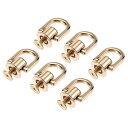プルリングリベット ボールポストヘッド ボタンスタッド Dリング付き DIY用 ライトゴールド 12x10 mm 6個