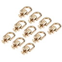 プルリングリベット ボールポストヘッド ボタンスタッド Dリング付き DIY用 ライトゴールド 12x10 mm 10個