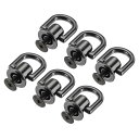 プルリングリベット ボールポストヘッド ボタンスタッド Dリング付き DIY用 ダークグレー 12x10 mm 6個