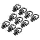 プルリングリベット ボールポストヘッド ボタンスタッド Dリング付き DIY用 ダークグレー 12x10 mm 10個