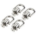 プルリングリベット ボールポストヘッド ボタンスタッド Dリング付き DIY用 シルバートーン 12x10 mm 4個
