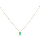 PATIKIL 女性用誕生石ネックレス 長方形 キュービックジルコニアペンダントネックレス 上品 18K金色メッキ ダイヤモンドシンプルネックレス 女性用 誕生...