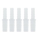 HEROFFIX 5個の水族館用プラスチックホースバーブフィッティング5/21"から5/16"ホースIDコネクタホワイトプラスチック