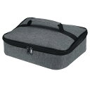 PATIKIL 31 x 24.5 x 7 cm 断熱ランチバッグ 防水ランチボックス ハンドル付き ランチトートバッグ ポータブル食品収納 オフィスワーク アウトドア ピクニック用 スカイブルーグレー