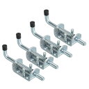 PATIKIL スプリング式ラッチピン 165 mm 4個入り 鉄製セキュリティラッチ スライドボルト ラッチロック ゲートドア小屋窓用