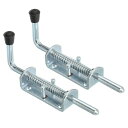 PATIKIL スプリング式ラッチピン 220 mm 2個入り 鉄製セキュリティラッチ スライドボルト ラッチロック ゲートドア小屋窓用