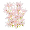 PATIKIL 18 cm 造花蘭の花 フローティングキャンドル 24個入り シミュレーションフラワーシリンダー花瓶フィラー ホームウェディングデコレーション用 ピンク