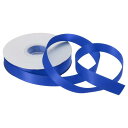 サテンリボン グログラン 薄い ソリッドシルク ウェディングブーケリボン 15 mm 50ヤード バレンタインデー ギフト包装 ケーキボックス リボン用 ブルー