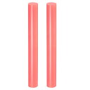 アクリル粘土ローラー 22.86 cm x 2.5 cm ソリッド ノンスティック プラスチック 丸チューブローラー ポリマークレイロッド フォンダン麺棒 整形 彫刻 モデリング DIY工芸品用 ピンク 2個