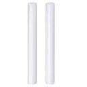 アクリル粘土ローラー 22.86 cm x 2.5 cm ソリッド ノンスティック プラスチック 丸チューブローラー ポリマークレイロッド フォンダン麺棒 整形 彫刻 モデリング DIY工芸品用 ホワイト 2個