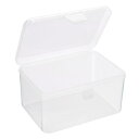 PATIKIL 収納ケース 120x85x65 mm 4個 クリア貯蔵容器 ヒンジ付きのふた プラスチック 長方形ボックス ビーズ アート 工芸用(3)