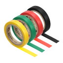PATIKIL 8 M グリップ仕上げテープ 4個 PVC ラケット仕上げテープ ラケットアクセサリー 粘着シール テニスバドミントン用 レッド/イエロー/グリ...