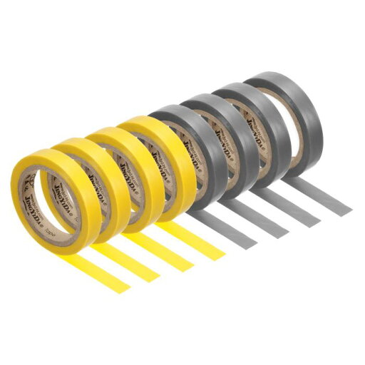 PATIKIL 8 M グリップ仕上げテープ 8個 PVC ラケット仕上げテープ ラケットアクセサリー 粘着シール テニスバドミントン用 グレー/イエロー PATIKIL 8 M グリップ仕上げテープ 8個 PVC ラケット仕上げテープ ラケットアクセサリー 粘着シール テニスバドミントン用 グレー/イエロー