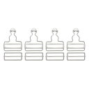 オーバーオールバックル 4セットのレトロメタルサスペンダー交換バックル ズボン 綿ジャケット ジーンズ用 40mm(1-9/16")の内幅 シルバートーン