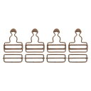 オーバーオールバックル 4セットのレトロメタルサスペンダー交換バックル 38mm(1-1/2")の内幅 ズボン 綿ジャケット ジーンズ用 銅色