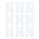文字 N パッチ ホワイト アイロンで付ける文字 N パッチ 縫い付ける 刺繍アップリケパッチ 4.7cm/1.85" ホットメルト接着剤プロセス 衣類修理 バックパック ジーンズ 9個入り