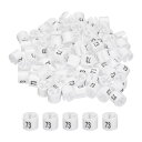 衣類ハンガーマーカー カラーハンガーサイザー 衣類マーカータグ(番号73 ホワイト)衣類のカラーコーディングに使用 パック100個入り