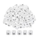 衣類ハンガーマーカー カラーハンガーサイザー 衣類マーカータグ(番号130 ホワイト)衣類のカラーコーディング用 100個入りパック