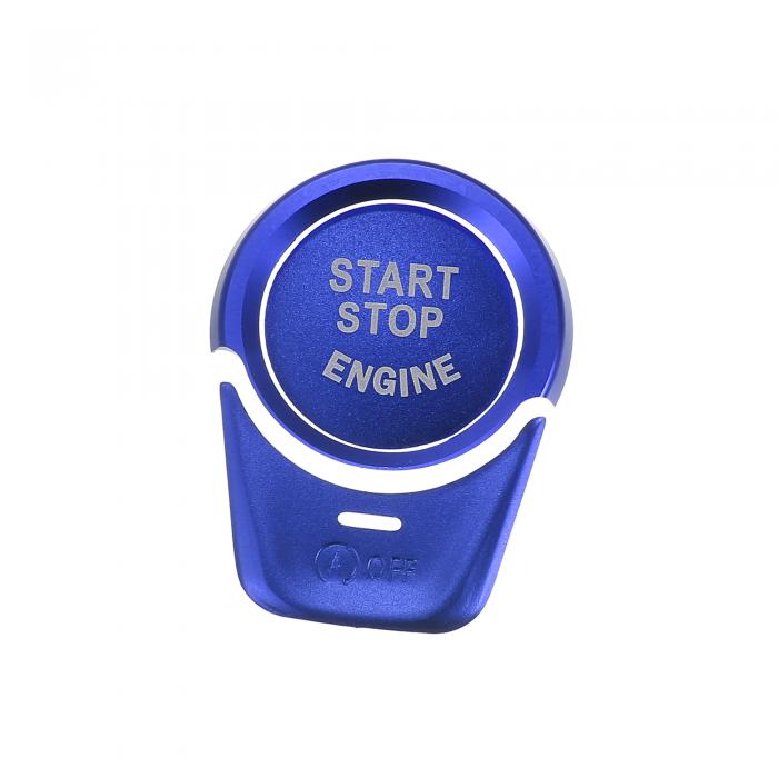 X AUTOHAUX エンジンスタートストップボタンカバーキット プッシュスタートボタントリムステッカー BMWに対応 2 3 3GT 4 5 6 7 X1 X2 X3 X4 X5 X6 X6M M2 M3 M4 M5に対応 アルミニウム合金 ブルー