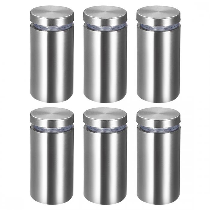 ガラススタンドオフ サインナット 広告釘 直径25mm 長さ52mm ステンレス鋼 壁マウント 6個入り