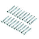 タッピングねじ 六角ソケット ジンクプレート 家具用 ブラントポイント 7x59mm 20個入