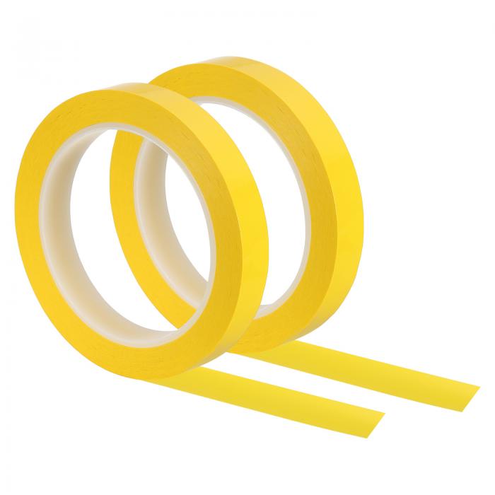 PATIKIL 15 mm グラフィックテープ 2個 ホワイトボードテープ ドライイレース ピンストライプテープ グリッドチャートマーキングDIYアート用 ダー...