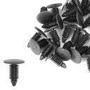ボルトリベットファスナー 8 mm穴径 プラスチック トリムパネル固定クリップ ブラック Honda用 40個