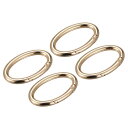 財布ストラップリング 金属 楕円形 スプリングバックル ハードウェア バッグ クラフト DIY アクセサリー フック クリップ用 長さ47mm ゴールドトーン ...