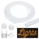 PATIKIL LEDディフューザチャネル 20m 10mm LEDシリカゲルチャネルシステム カバー付き エンドキャップ LEDストリップライト取付用 ランプストリップチャネル