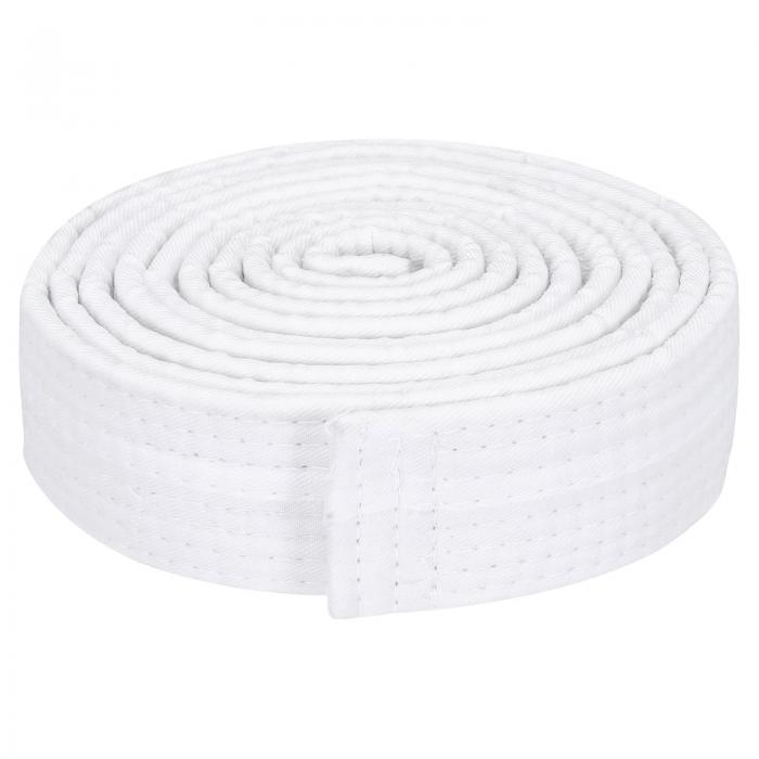 PATIKIL テコンドーカラーランキングベルト 40mmx2.6m ポリエステル 武道柔道空手帯 コーチの指導練習用 ホワイト