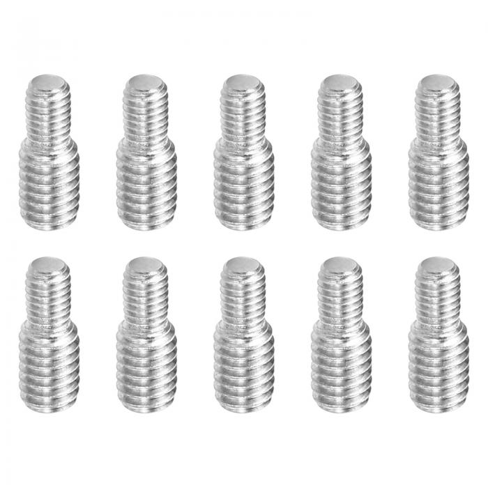 PATIKIL M3x0.5-M4x0.7 両頭ねじスタッドスクリューボルト 10個 304ステンレス鋼ロッドボルト ネジレデューサーアダプター 家具金具用 10 mm長さ