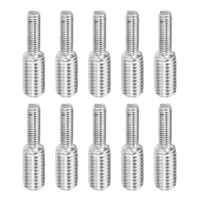 PATIKIL M3x0.5-M5x0.8 両頭ねじスタッドスクリューボルト 10個 304ステンレス鋼ロッドボルト ネジレデューサーアダプター 家具金具用 20 mm長さ