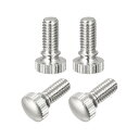 ローレットつまみねじ 真鍮ショルダーボルト グリップノブの留め具 ニッケルメッキ M6x12mm 4個
