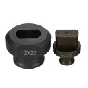 油圧穴パンチダイ Φ12×20mm 高精度楕円穴 電動油圧穴パンチキット MHP-20 JP-20 電動油圧穴パンチングマシン用 バーガンディ&黒