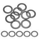 PATIKIL 9個 M20ステンレススチールワッシャー M20x30x1MMフラットワッシャーメタルクラッシュワッシャーメトリックシーリングワッシャーアソート...