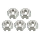 六角スロットナット ピッチ 304ステンレススチール スロット六角ナット パック 5 M8 x 1.25mm