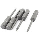 ヘキサドライバービット 0.6cmヘキサシャンク径 1.5mm六角ヘッド 磁気 50mm長 5個